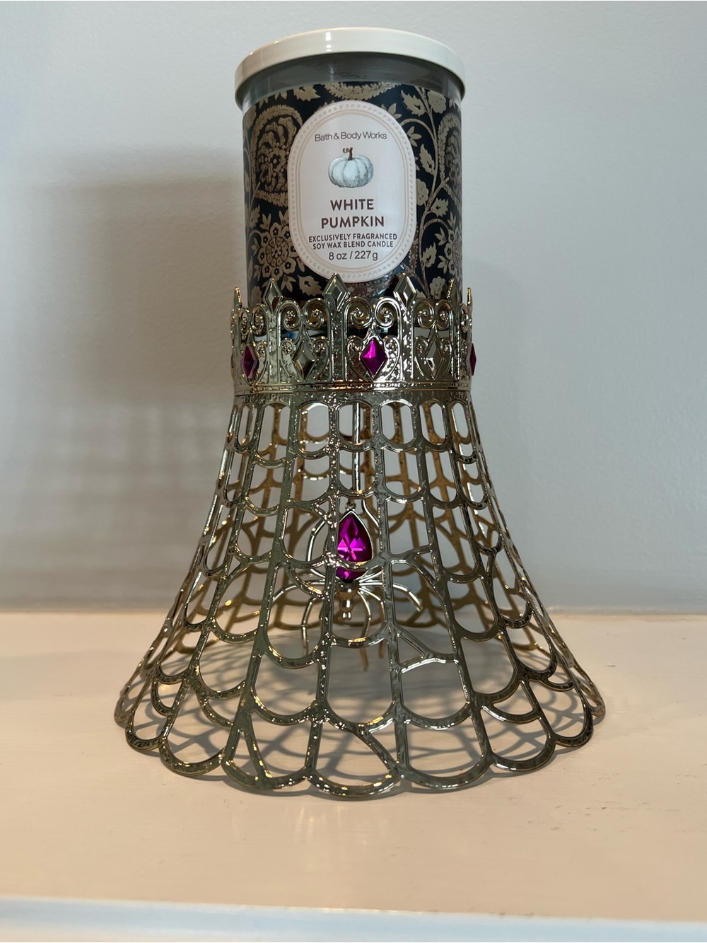 Bath & Body Works Halloween Spider Web Crown Single Wick Candle Holder